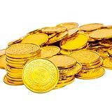 Liatunou 100 Pcs Plastic Gold Coins Bulk,Pirate Gold Coins for Treasure Hunt Games,Party Decorations,Pirate Games,Parade,Rewards,Novelty Party Favors