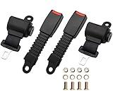 Bravokit Universal Retractable Golf Cart Seat Belts Kit for Golf Cart Club Car EZGO Yamaha Go Kart ATV UTV Bus (Set of 2)