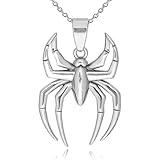 RZCXBS Spider Man Pendant Necklace,Silver Spider Jewelry for Men and Women, Casual and Cosplay Accessory, Fans' Favorite Chain, Great for Halloween