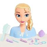 Disney 2 Elsa Styling Head, 18-Pieces Include Wear and Share Accessories, Blonde, Hair Styling for Kids, Officially Licensed Kids Toys for Ages 3 Up by Just Play