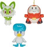 Pokémon Paldea First Partner Plush 3 Pack - 8-Inch Pokémon Plush of Fuecoco, Quaxly, and Sprigatito