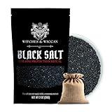 Black Salt for Protection Rituals & Wiccan Spells, Handcrafted Negative Energy Protection Crystals for Witchcraft, 2 Oz Bag, Witches & Wiccan Witchcraft Supplies