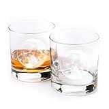 Black Lantern Whiskey Glasses - Unique Themed Cocktail & Everyday Use Drinking Glasses, Perfect for Outdoor Enthusiasts & Nature Lovers - (Set of Two 11oz. Glasses) Full Moon Design