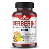 ULTRA HERBS Premium Berberine 12,200MG with Cinnamon, Milk Thistle *USA Made & Test* Promotes Liver Function, Gut Health, Immunity (150 Count (Pack of 1))