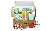 Scotch and Post-it Brand Office Essentials Kit, Business and Teacher Supplies Set with Post-it Super Sticky Notes, Scotch Super Hold Tape, Scotch Magic Tape, Post-it Flags, Sharp Scissors for Office