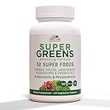 COUNTRY FARMS Super Greens Vegicaps, 32 Super Foods, Whole Food Supplement, Greens, Fruit, Vegetables, Mushrooms & Probiotics, Rich in Antioxidants & Phytonutrients, 60 Count, 30 Servings