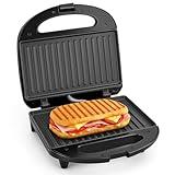OSTBA Sandwich Maker, 2 Slice Grilled Cheese Maker with Non-stick Grill Plates, Indicator Lights, Cool Touch Handle, Easy to Clean and Store, 750W