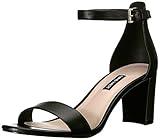 Nine West Women's Pruce Heeled Sandal, Black Nappa, 7 W