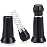 Espresso Coffee Stirrer WDT Tool，Professional Barista Pavant Coffee Stirring Distribution Tool，Aluminum Alloy Handle Stand Needle Type Distributor（Matte Black）…