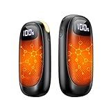 Hand Warmers Rechargeable 2 Pack, Electric Dual-Sided Heating with LED Display & Flashlight, Max 127℉, 13Hrs Long Lasting Pocket Heater for Raynauds, Hunting Essentials, Golf Gifts for Men Women