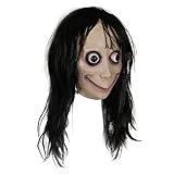 MOLEZU MOMO Mask for Adult Horror Devil Mask, Scary Costume Halloween Creepy Cosplay Party Decoration Prop, Halloween Scary Masks.