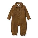 Burt's Bees Baby Boy Infant Jumpsuits - 100% Organic Cotton Breathable Jumpsuit Coveralls for Boys Preemie to 24 Months