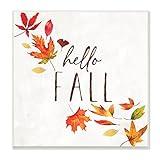 Stupell Industries Hello Fall Autumn Tree Leaves Seasonal Statement
