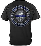 Erazor Bits Police Shirt, Back The Blue, Protect with Honor Serve with Pride T Shirt, Thin Blue Line Apparel, Law Enforcement Clothing for Men FF2426 (Black, Large)