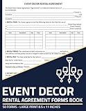 Event Decor Rental Agreement Forms Book: Event / Party Decoration Rental Contract Form | 50 Forms