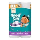 Angel Soft Toilet Paper with Fresh Lavender Scented Tube, 8 Mega Rolls = 32 Regular Rolls, Soft and Strong Toilet Tissue