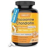 ZEBORA Glucosamine Chondroitin Joint Support Supplement, with MSM Turmeric Boswellia, Glucosamine Sulfate, Glucosamine Chondroitin MSM, for Joint Health & Relief Nutritional Supplements, 120 Capsules