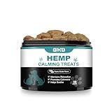 GKD Dog Calming Chews - Anxiety Relief Treats, Hemp Dog Calming Treats Relief Bites Gummies, Anxiety Relief Sleeping Comfort Firework Grooming Seperation Relaxation, Pets Health Supplies