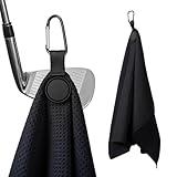 MINGLITAI Magnetic Golf Towel, 23.6"x15.7" Large Size Golf Cleaning Towel, Premium Ultra-Absorbent Microfiber Golf Towel for Golf Bags, Carts and Clubs, Waffle Weave Pattern, Fast-Drying, Easy-Clean