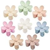 Flower Hair Clips 8PCS, Large Claw Clips for Women Girls Thick Thin Hair, Strong Hold Nonslip Big Dasiy Jaw Clamps Matte Hair Accessories 8 Colors