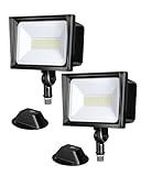 DEWENWILS 2-Pack 65W LED Flood Light Outdoor, 6670 LM Super Bright Security Lights Switch Controlled, IP65 Waterproof, 5000K Flood Lights Outdoor for Yard, Garage, Garden, UL Listed