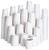 LITOPAK 500 Pack 4 oz Paper Cups, Disposable Coffee Cups, White Espresso Cups, Hot/Cold Beverage Drinking Cups for Party, Picnic, and Travel