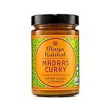 Maya Kaimal Madras Curry Sauce, 12.5 oz, Spicy Indian Simmer Sauce with Peppery Coconut and Coriander. Vegan, Gluten Free, Non-GMO Project Verified, Vegetarian