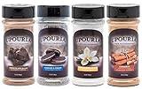 Sunny Sky Upouria Coffee Topping Variety Pack - Chocolate, Cookies N Cream, French Vanilla and Cinnamon with Brown Sugar - 5.5 Ounce Shakeable Topping Jars - (Pack of 4)