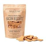 Portland Pet Food Company Bacon Dog Treats Healthy Biscuits for Large Medium & Small Dogs - Grain-Free, Human-Grade, All Natural Dog Cookies, Snacks & Training Treats - Made in The USA - 5 oz
