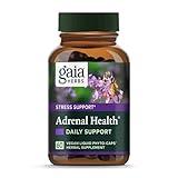 Gaia Herbs Adrenal Health Daily Support - Herbal Supplement with Ashwagandha, Holy Basil & Schisandra - Help Maintain Healthy Energy & Stress Levels* - 60 Vegan Liquid Phyto-Capsules (60-Day Supply)