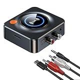 Bluetooth Receiver for Home Stereo, AUX RCA to Bluetooth Adapter for Old Speakers, NFC Wireless Audio Receiver for Music Streaming Sound System, KAIY Convert Wired Speakers to Wireless