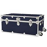 Rhino Trunk & Case Camp & College Trunk with Removable Wheels 30"x17"x13" (Navy Blue)