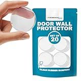Strongest Home Door Wall Protector Clear Bumpers (Set of 20) – 2 Inch Silicone Adhesive Pads for Wall and Door Handle Protection, Noise Dampening