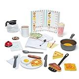 Melissa & Doug Star Diner Restaurant Play Set (41 pcs) - Pretend Play Food, Restaurant Toy Set With Cookware, Utensils For Kids, Diner Playset for Kids And Toddlers, Ages 3+