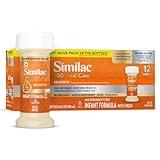 Similac 360 Total Care Sensitive* Infant Formula With 5 HMO Prebiotics, for Fussiness & Gas Due to Lactose Sensitivity, Non-GMO, ‡ Baby Formula, Ready to Feed, 2-fl-oz Bottle, Pack of 12