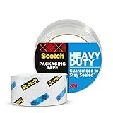 Scotch Heavy Duty Shipping Packing Tape, Clear, Holiday Shipping Supplies, 1.88 in. x 54.6 yd., 4 Tape Rolls