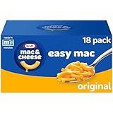 Kraft Easy Mac Original Mac & Cheese Macaroni and Cheese Dinner Microwavable Dinner, 18 ct Packets