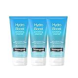 Neutrogena Hydro Boost Gentle Exfoliating Daily Facial Cleanser with Hyaluronic Acid, Clinically Proven to Increase Skin's Hydration Level, Non-Comedogenic Oil-, Soap- & Paraben-Free, 5 Oz, 3 Pack