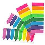 KICNIC Page Markers Colored Sticky Tabs 800 Pcs, Translucent Arrow Flags for Page Marking, Fluorescent Index Tab Stickers for Notebooks, Small Sticky Notes Flags [8 Colors, 4 Sets]