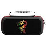 Black History Month Fist Juneteenth Carrying Case for Switch Travel Carry Case Protective Shell Pouch