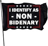 I Identify As Non-Bidenary Flag Funny Anti Biden Flag Patriotic Freedom Political American Flag Gift for Republican Waterproof Outdoor Indoor with Brass Grommets 3X5 Feet Outdoor Banner Polyester Flag