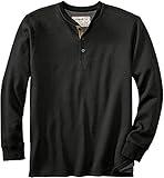 Legendary Whitetails Men's Tough as Buck Double Layer Thermal Henley Shirt, Black, X-Large