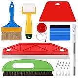 WRAPXPERT Wallpaper Smoothing Tools,Wallpaper Tool Kit with Squeegee Smoother,Seam Roller,Wallpaper Brush for Wallpaper Hanging,Contact Paper,Vinyl Application,Wallpaper Paste