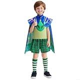 Mukola Kids 2025 Cartoon Movie Costume Boys Alien Graphic Short Sleeve Shirt Shorts Set with Cape