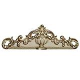 Touch of Class Millea Traditional Victorian Style Wall Topper | Ivory, Gold | Made on Resin | Acanthus Leaf Designs | Vintage Over the Door Decor for Bedroom, Living Room, Bathroom, Hallway, Entryway