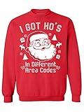 Awkwardstyles I Got Hos In Different Area Codes Sweater Ugly Christmas Crewneck 3XL Red