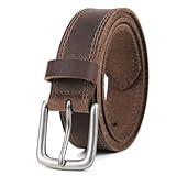 VATAN Men's Genuine Leather Casual Every Day Jeans Belts, Handmade Men Leather Belt with Gift Box, 36 (Fit Waist 34)