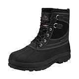 NORTIV 8 Men's Waterproof Winter Snow Boots Black Avenue Size 10 M US