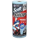 Scott Shop Towels Original (75130), Blue Shop Towels, 1 Roll/Pack, 30 Packs/Case