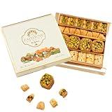 Zaitoune Cashew & Pistachio Baklava Selection Box - 0.55 lb | Traditional Luxury Honey Pastry | Arabic Dessert with Authentic flavors in Beautiful Packaging | Handmade in Turkey